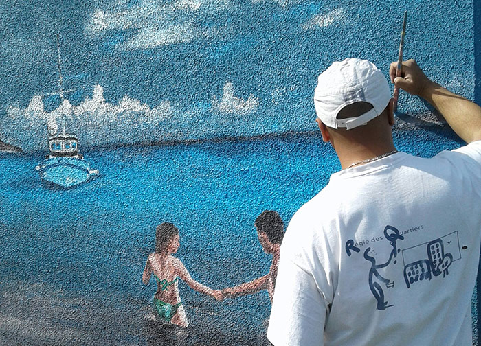 realisation de fresques et peintures - regie des quartiers evreux